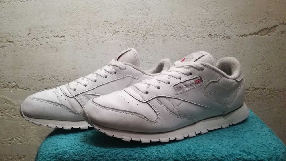 Sneakersy REEBOK CLASSIC LEATHER r.36 skóra białe stan bardzo dobry