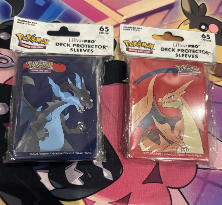 Протектори Ultra Pro Pokémon Mega Charizard X та Y, по 65 шт , Покемон , Pokemon TCG , card sleeves , протектори для карт