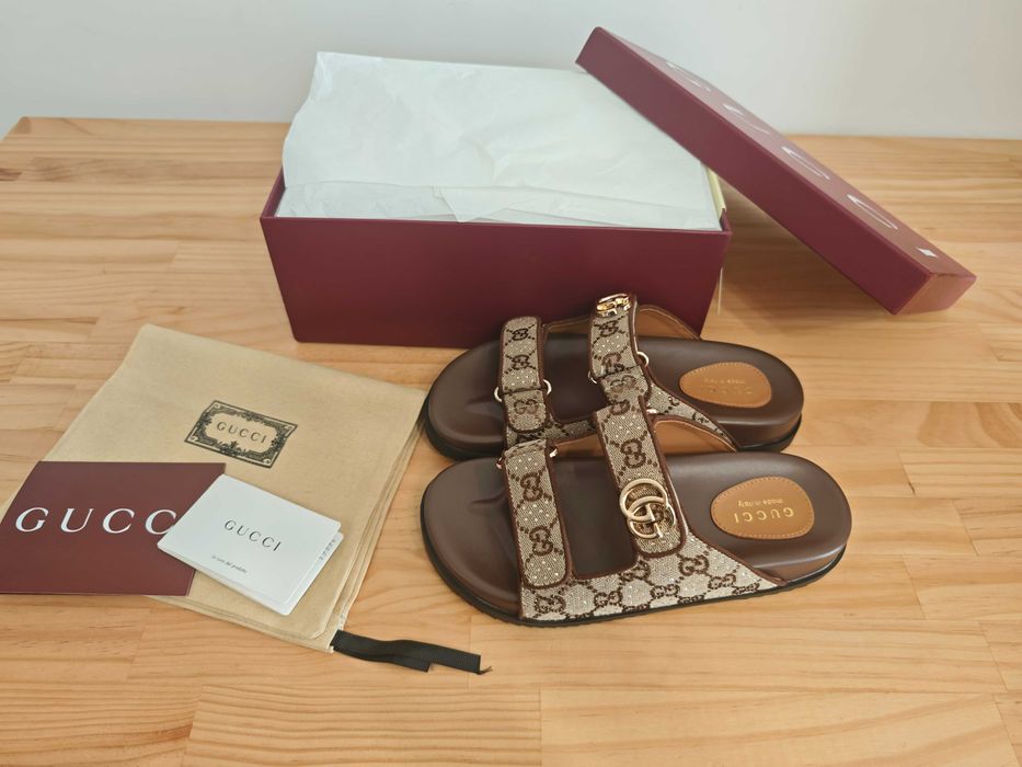 Gucciego Buty, sandaly klapki, skora od reki 41 r