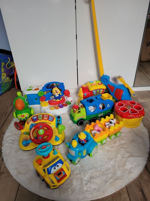 Zestaw zabawek interaktywnych edukacyjnych sorter pchacz