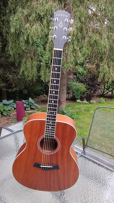 NOWA Arrow Gold Series All Mahogany piękna gitara akustyczna Genialne brzmienie !! Superwygodna !