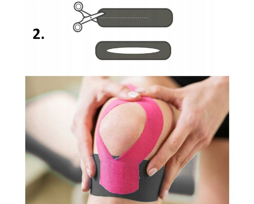 Taśma Kinezjologiczna Taping Kinesiotaping do Kolana Ciała Plastry 5m