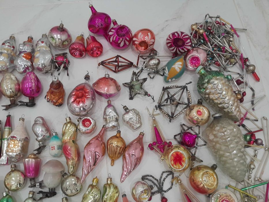 Zabawki  kolekcjonerskie. Choinki Ozdoby świąteczne z okresu ZSRR