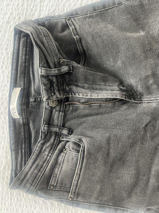 Calças Skinny cinza Zara