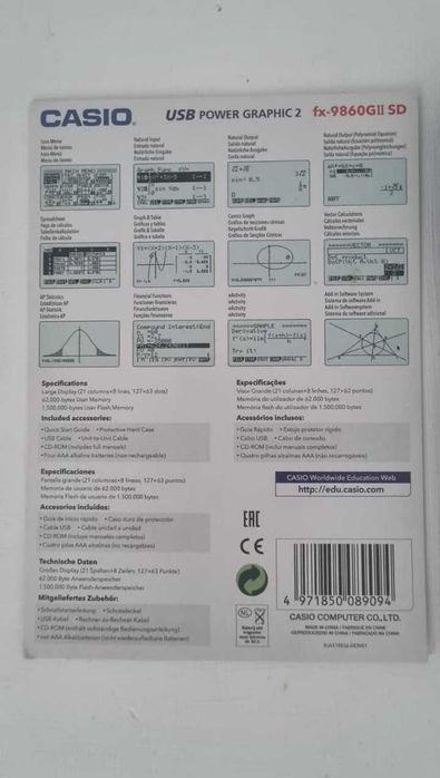 Calculadora Gráfica Casio  FX-9860gii SD
