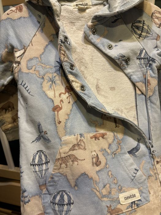 Kombinezon newbie, pajac z kapturem rozm 74