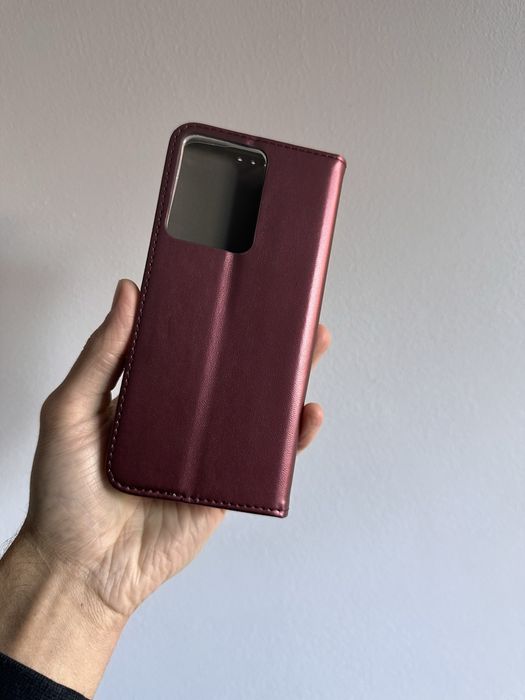 Etui z klapką zamykane bergundowe do REALME 14 5G / 14T 5G