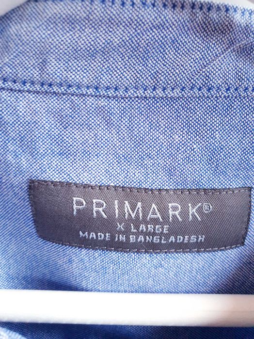 Niebieska koszula męska Primark ze stójlką L XL