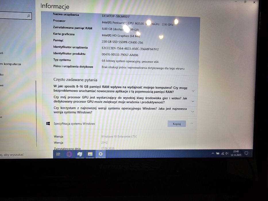 Laptop LENOVO G50-30 80G