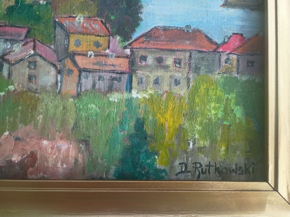 Pejzaż - obraz olejny na płycie