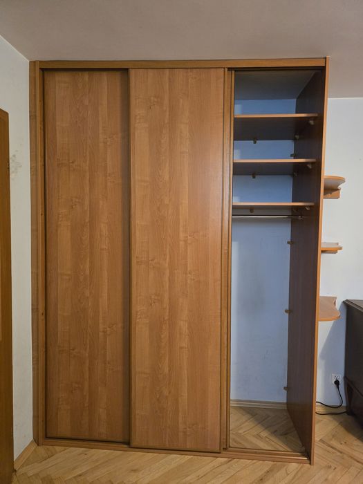 KOMANDOR SZAFA ORYGINAŁ JAK NOWA duża brązowa drzwi przesuwne drewno