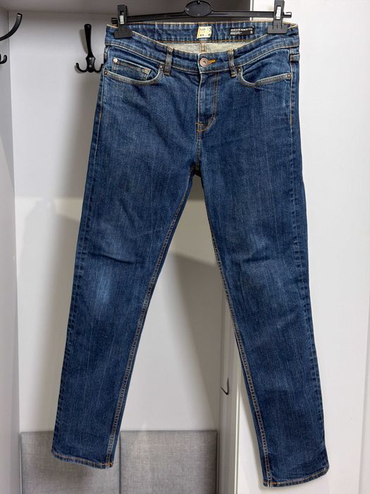 Spodnie niebieskie jeansowe, regularny krój W32 L34 rozmiar W32 L34