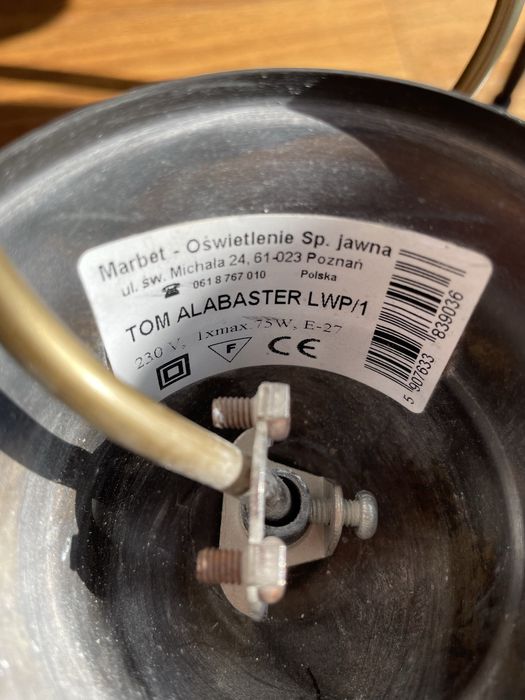 Lampa wisząca sufitowa szklana śr. 40 cm