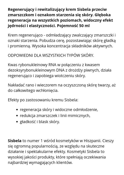 Serum do twarzy regenerująco- odmładzające