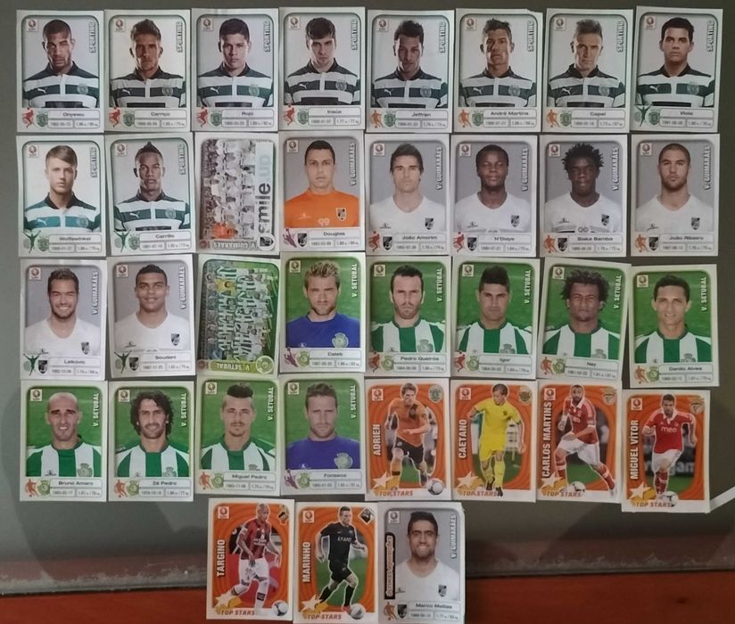 Lote de cromos recuperados "Futebol 2012/13" (lista na última foto)
