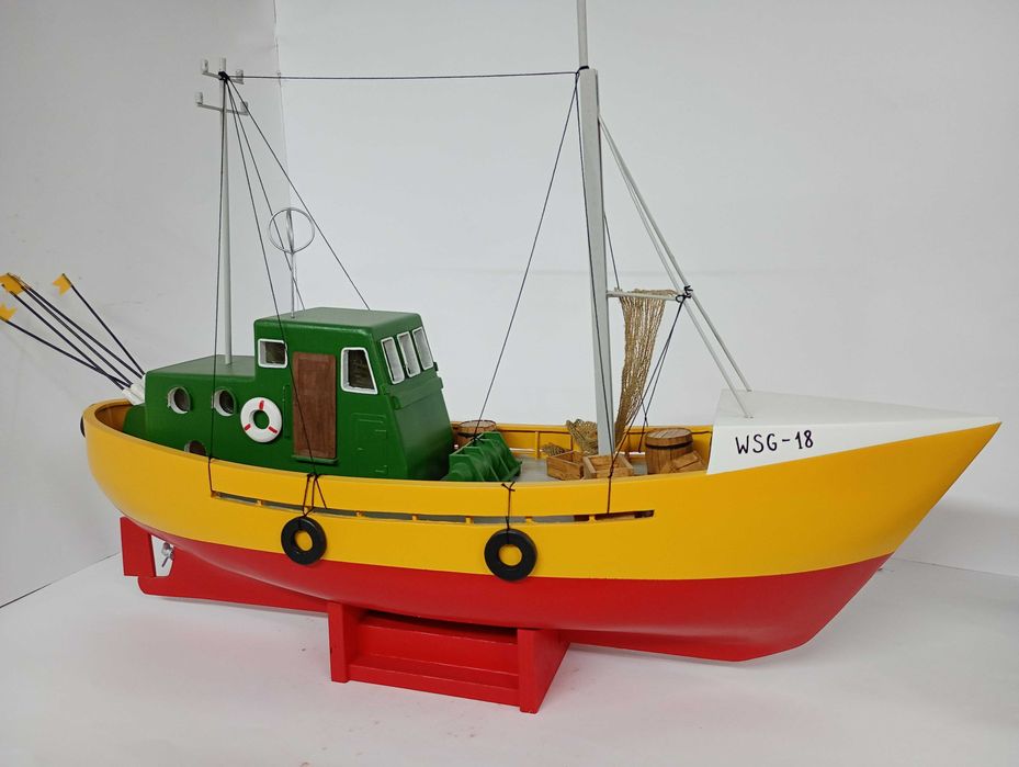 Model Kutra Rybackiego KUTER RYBACKI Z POLSKIEGO MORZA statek okręt