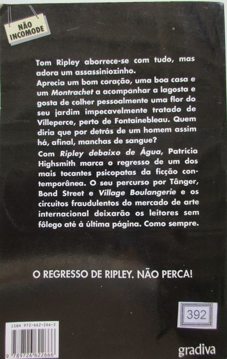 Patricia Highsmith - - - Ripley Debaixo de Água - - - - - Livro
