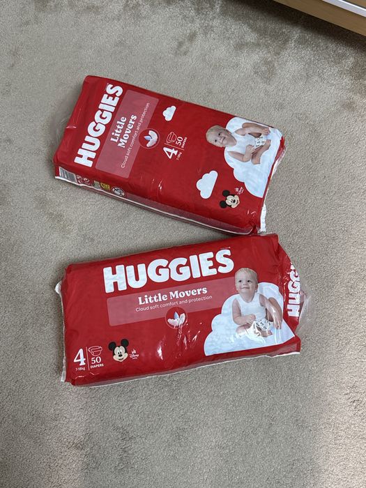 Huggies little movers 4 підгузки 99 шт
