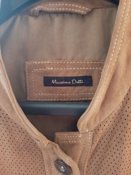 Massimo Dutti kamizelka ze skóry naturalnej r.M.