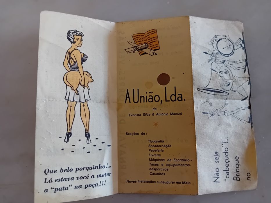 Calendário Antigo Brinde Publicitário Carnaval de Torres Vedras