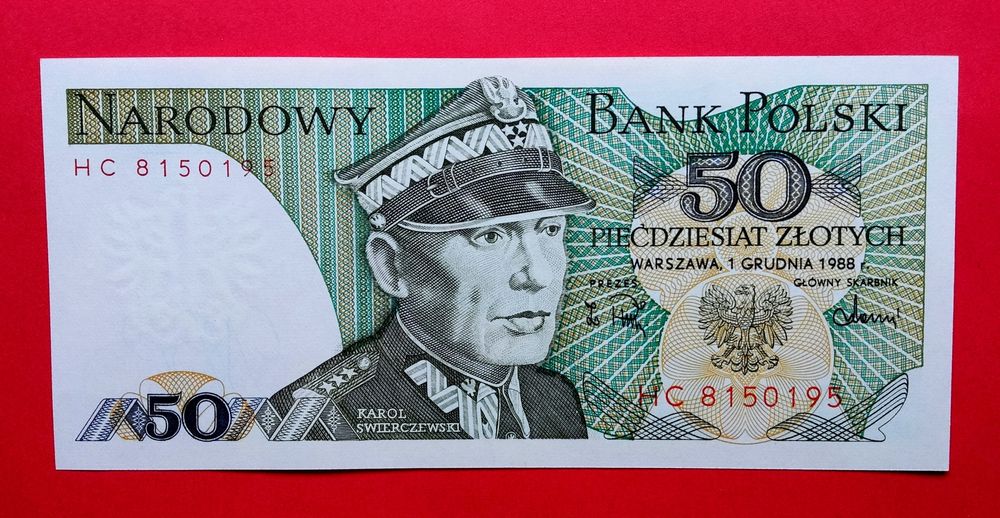 Banknot 50 złotych 1988 UNC