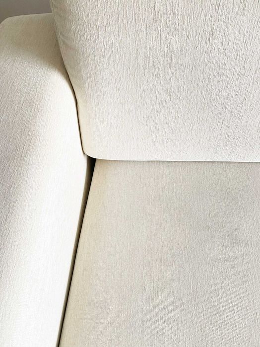 Sofá bege em tecido Aqua Clean - Modular e fácil de limpar