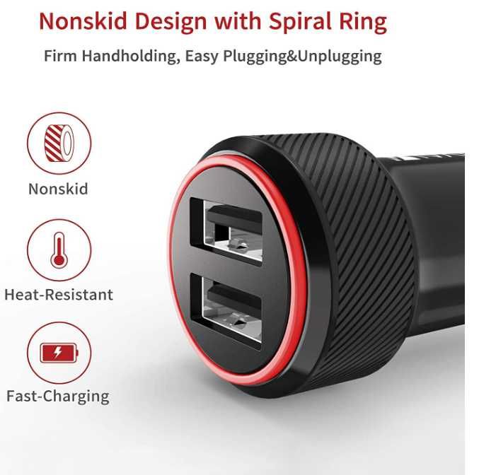 IVANKY ładowarka samochodowa 2x USB 4.8A 24W FAST szybka