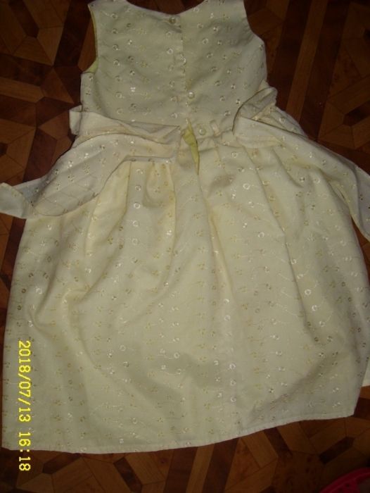 sukienka sukienki haft żółta 110, 116 next 98, koralowa