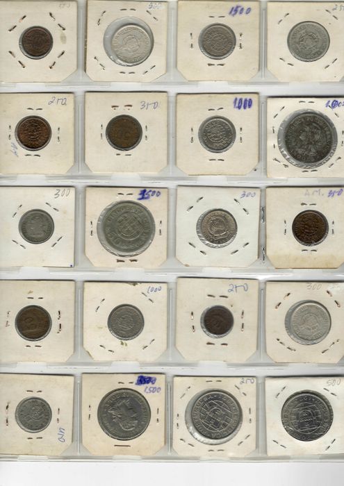 Lote de 20 Moedas de Angola (Colonial)