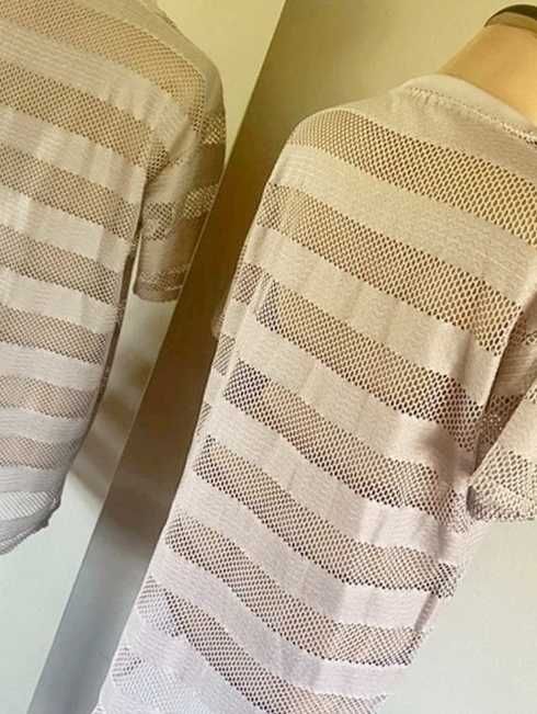 sportowa siateczka bik bok sukienka nude s m
