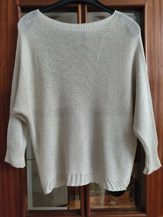 Camisola Malha Bege Tamanho S/M - Nova