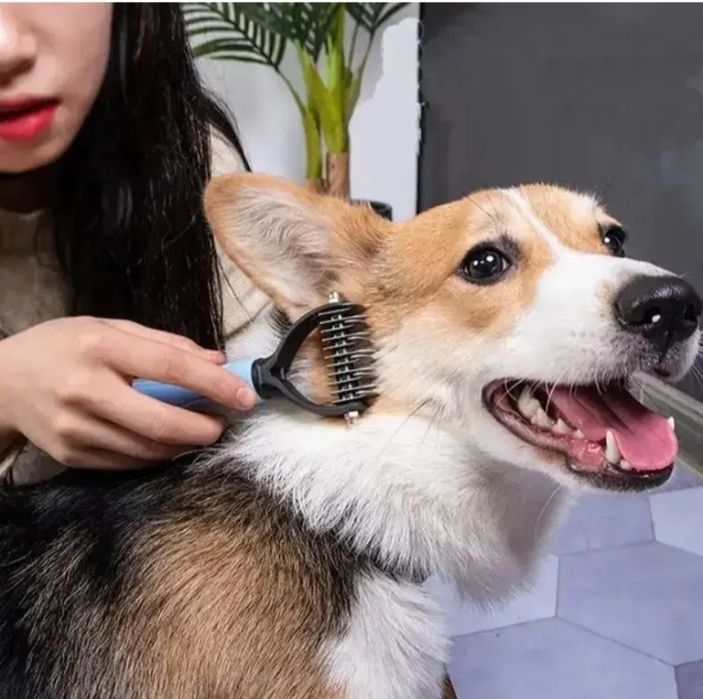 Двосторонній гребінець для вичісування шерсті собак і кішок Дешедер