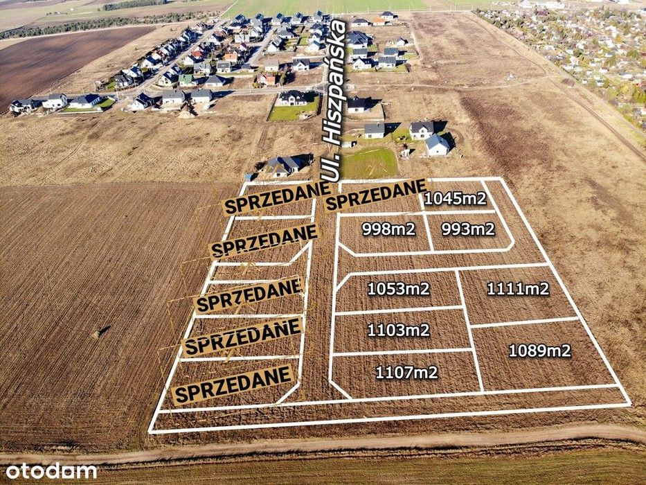 Działki budowlane 993-1111m², Hiszpańska, Grecka