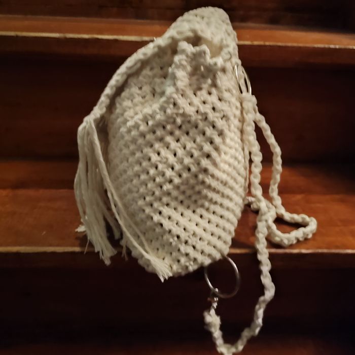 Plecak z makramy wyrób boho