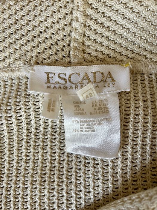 Beżowy kremowy żakiet Escada rozmiar XL/42