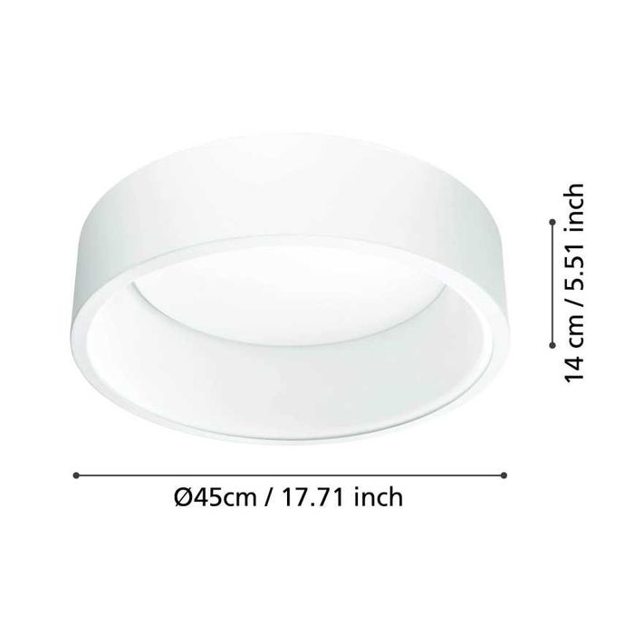 Plafon LED Eglo Marghera 1 — novo, Ø45 cm, regulável
