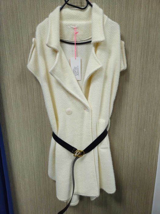 Kamizelka kremowa r. Uni Plus (XL/XXL) Carla Giannini Italy !!!