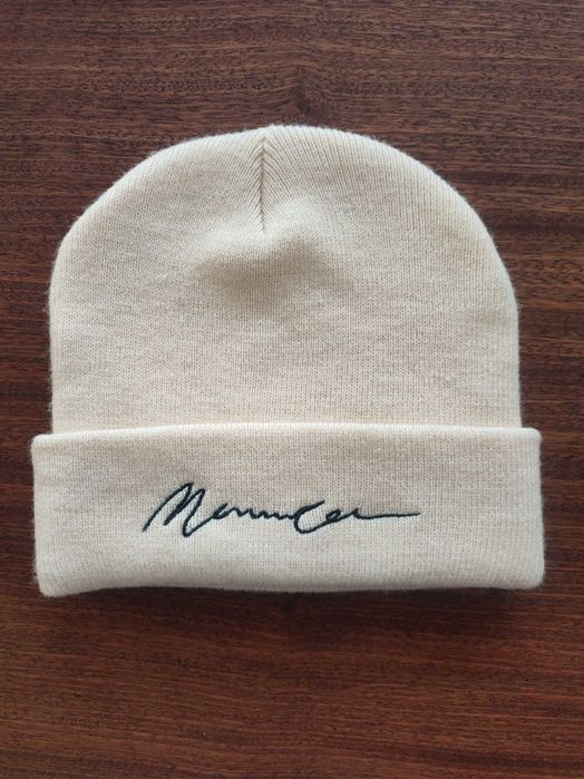 mennace czapka zimowa beanie kremowa