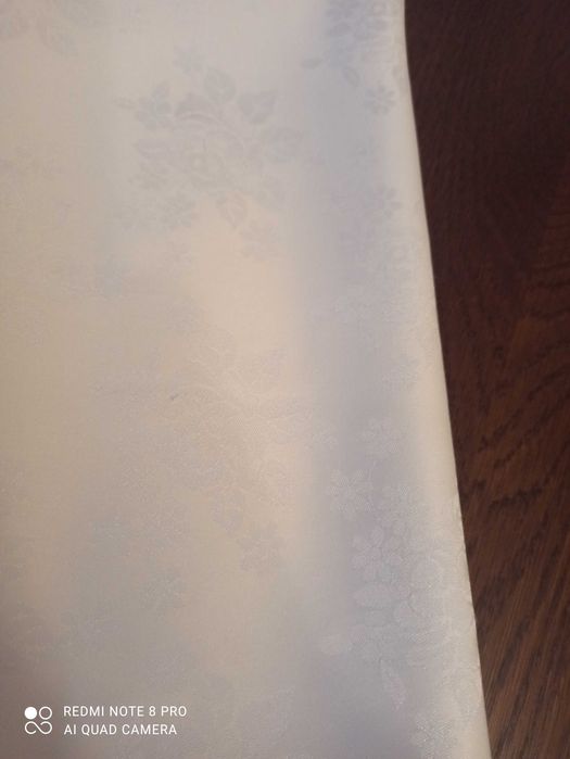 Serweta biała, adamaszek PRL