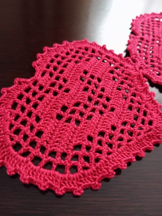 Zestaw 2 serc, podkładki pod kubek | Walentynki Handmade