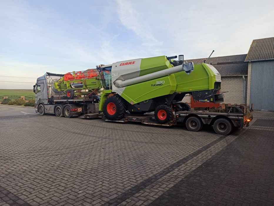 Transport kombajnów sieczkarni opryskiwaczy dźwigów harvester domków