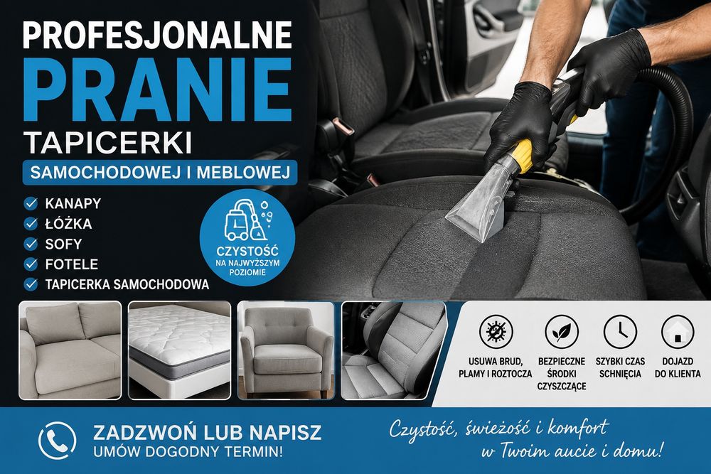 Pranie Czyszczenie Tapicerki Samochodowej Kanapy Sofy Łóżka