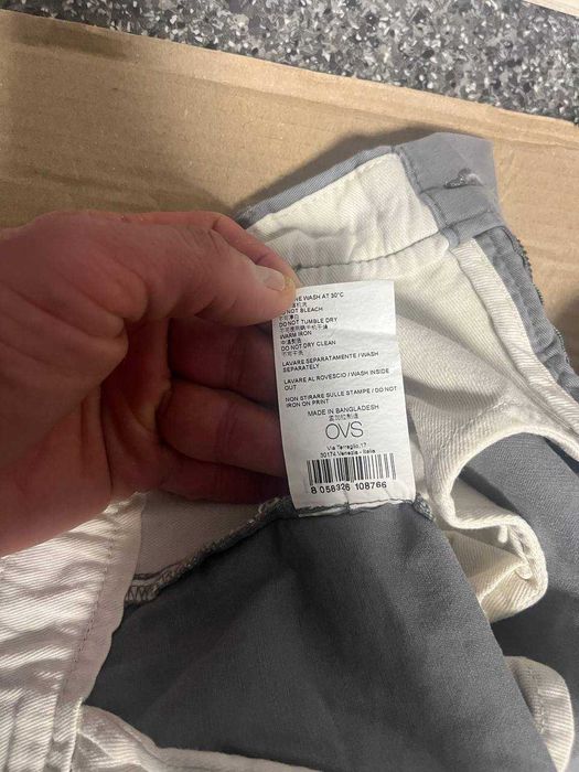 Штани чоловічі OVS chinos сірі, розмір 58/42, Regular Fit