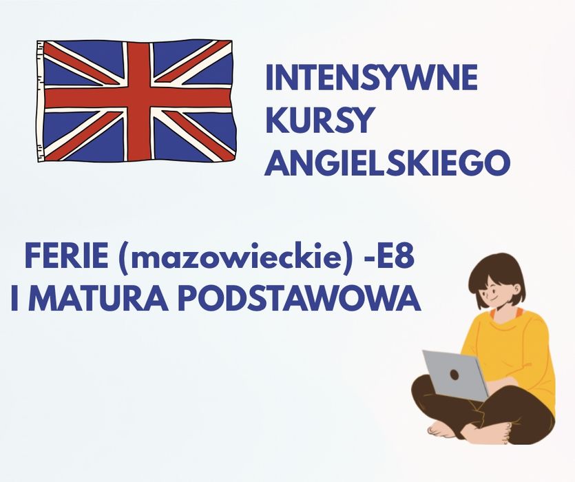 Ferie z angielskim – przygotowanie do egzaminu 8-kl. i matury (online)