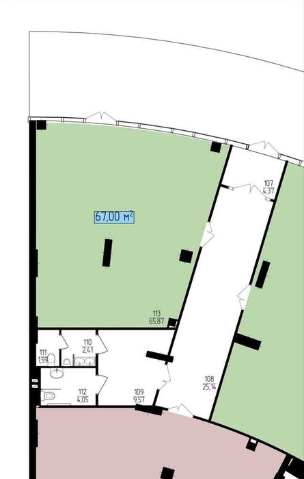 р Комерційне приміщення 1 поверх ЖК «Північна фортеця» Розтермінування