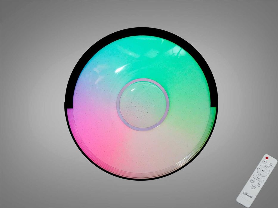 Новинка світлодіодна смарт люстра біла 80Вт RGB