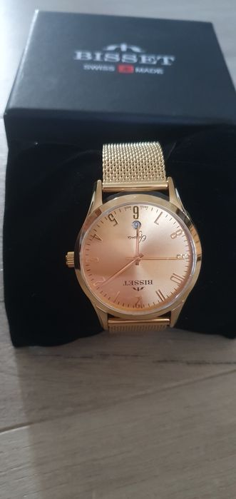 Zegarek bisset bsce61 zloty meski unisex