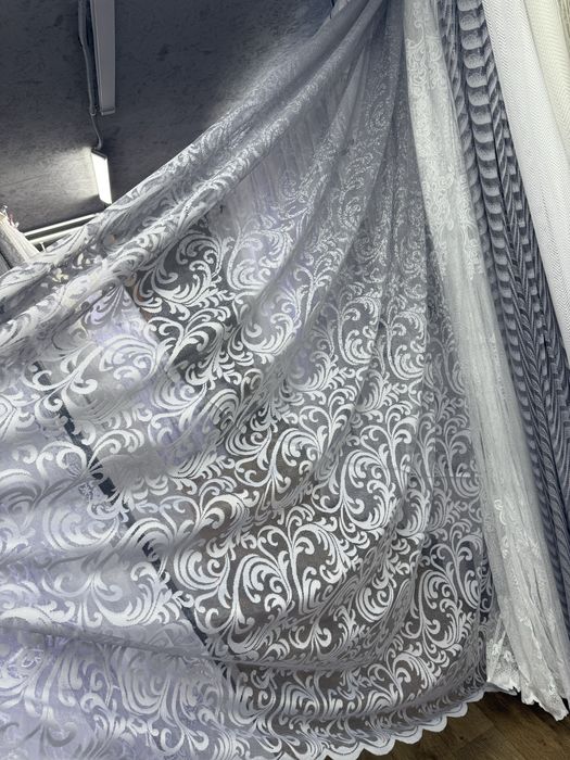 Жакард гіпюр тюль тюлі штори жакарди сітка льон бамбук турция