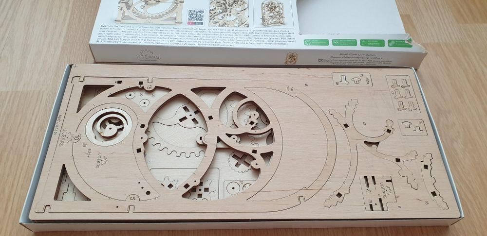 UGEARS 3D. Деревянный Механический 3D пазл, конструктор «Таймер»