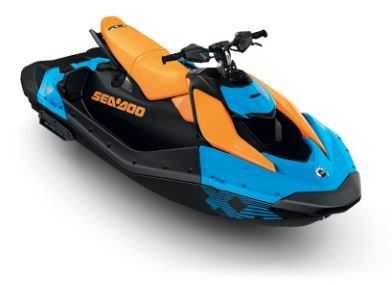 Skuter wodny Sea-Doo Spark Trixx 90 3-UP Gulfstream Blue/ Orange Crush
